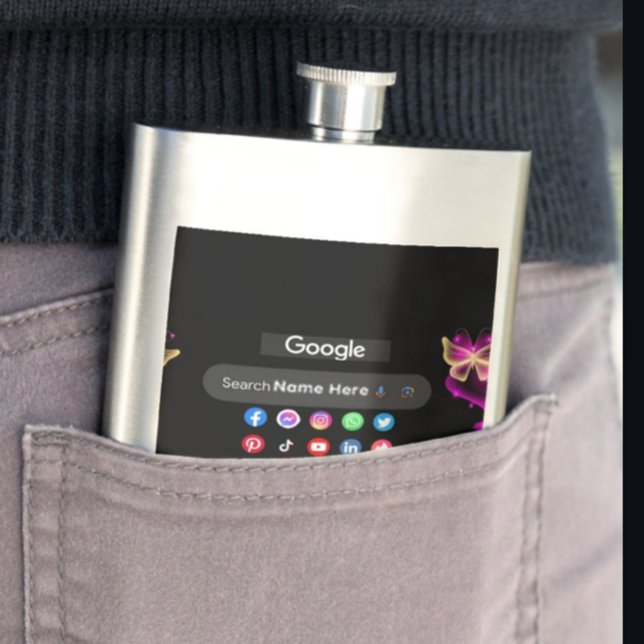 Trendig Social Media Icons Google Search Pub Anpas Fickplunta (Skapare uppladdad)