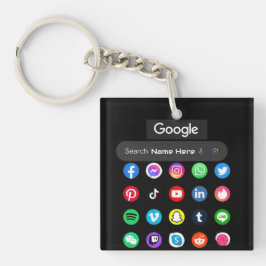 Trendig Social Media Icons Google Search Pub Black
