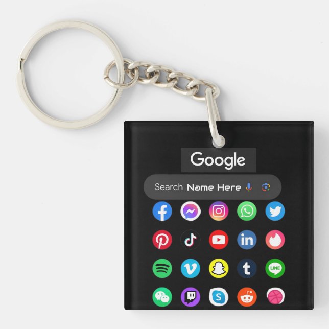Trendig Social Media Icons Google Search Pub Black (Framsidan)