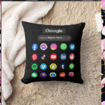 Trendig Social Media Icons Google Search Pub Black