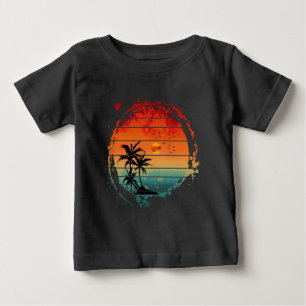 trendig solnedgång palmträd t shirt