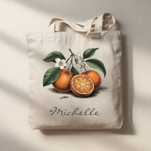 Trendig sommar tropisk akvarellcitrus apelsiner tygkasse