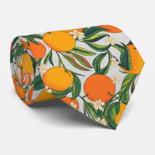 Trendig SommarOrangar Citrus Fruit Blommar Mönster Slips