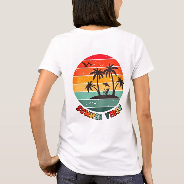trendig "sommarstämning" t-shirt (Baksida)