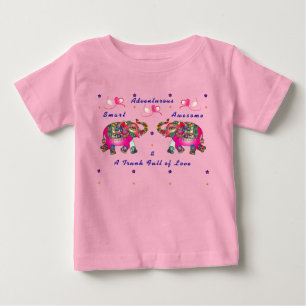 Trendig Söt Småbarn Konstnärlig Elefant Bebis T-Sh T Shirt