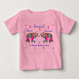 Trendig söt småbarnskonstnärlig elefantbaby-t-shir t shirt