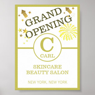 Trendig Spark Beauty Salon Monogram Business Promo Poster