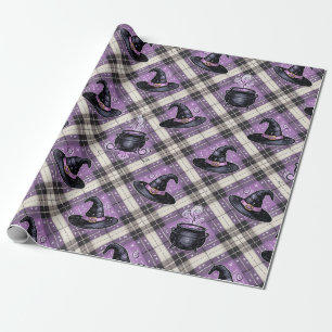Trendig Spooky Halloween häxhat och Cauldron Presentpapper
