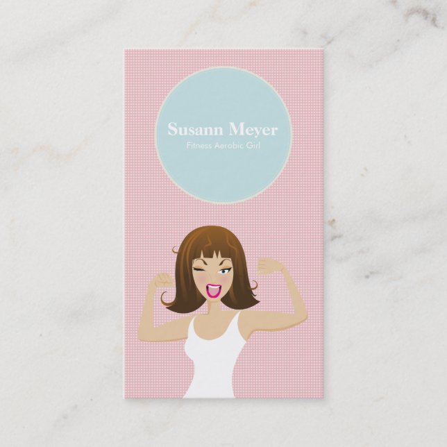 TRENDIG SPORTCUTE GIRLS VISITKORT (Framsida)