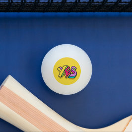 Trendig Sports för gulten YES är färglöst i Coolan Pingisboll