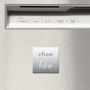Trendig Steel Grått Clean eller Dirty Dishwasher M Magnet