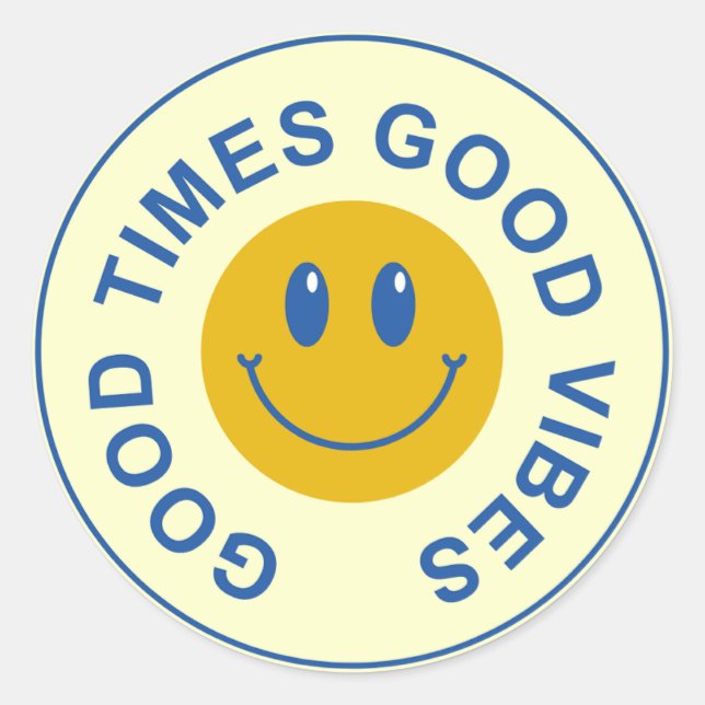 Trendig Sticker Runt Klistermärke (Framsida)