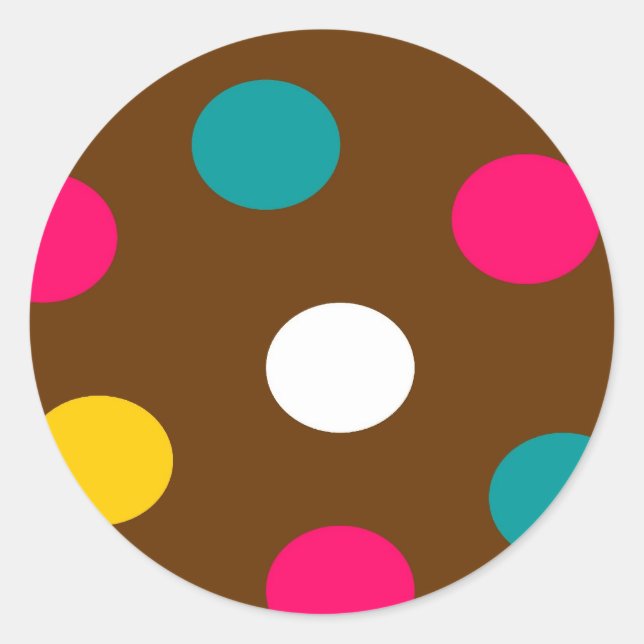 Trendig Stickers Runt Klistermärke (Framsida)