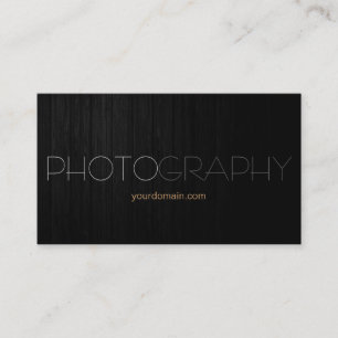 Trendig Stil Grått Wood Photographer Affärskort Visitkort