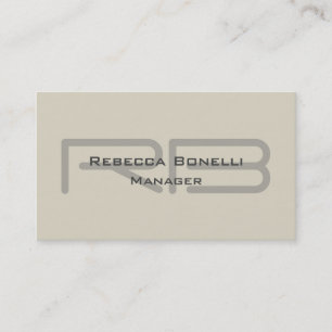 Trendig Stil Monogram minimalistisk slapp enkel Visitkort