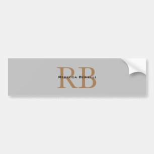 Trendig Stil Monogram minimalistiskt slättland, Na Bildekal