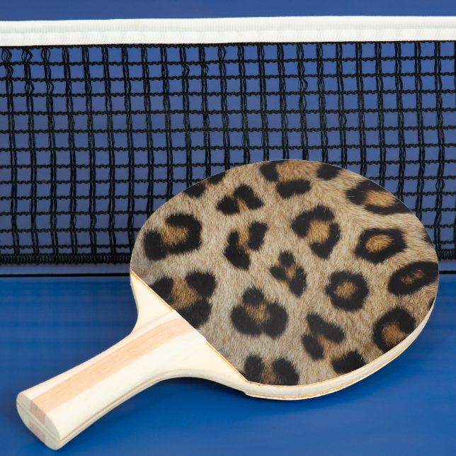 Trendig stilfull leopardpäls djurtrycksmönster pingisracket (Insitu)