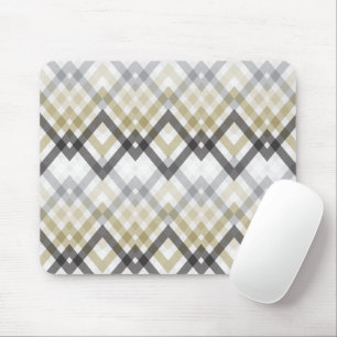 Trendig Stilfull Sicksack Chevron Rutor Svart Guld Musmatta