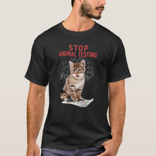 Trendig Stoppa djurförsök med matematikgrafik T Shirt