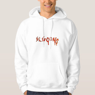 Trendig streetwear-stil vit överdelskapuschong hoodie
