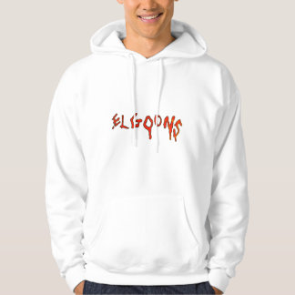 Trendig streetwear-stil vit överdelskapuschong hoodie