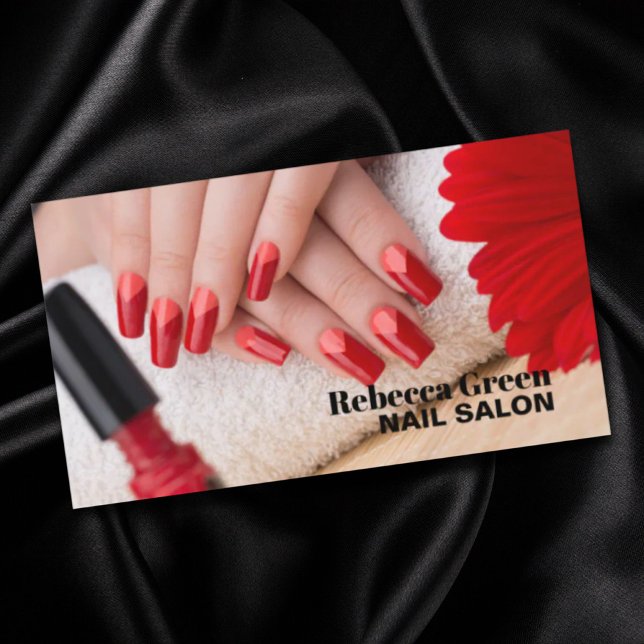 Trendig Stylist Manicurist Nail Artist Nail Salon Visitkort (Trendy Stylist Manicurist Nail Artist Nail Salon Business Card)