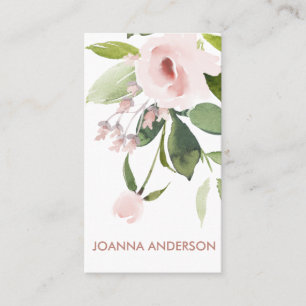 TRENDIG SUBTLE FÄRG TVÄTTAR BLOMMIGT för ROSA Visitkort