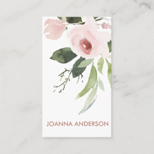 TRENDIG SUBTLE FÄRG TVÄTTAR BLOMMIGT för  ROSA  Visitkort