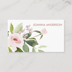 TRENDIG SUBTLE FÄRG TVÄTTAR BLOMMIGT för  ROSA  Visitkort