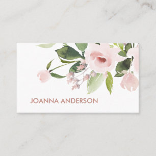 TRENDIG SUBTLE FÄRG TVÄTTAR BLOMMIGT för  ROSA  Visitkort