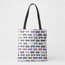 Trendig Sunglass Mönster Tote Bag - Fashionable Tygkasse