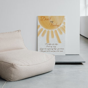 Trendig Sunshine Ray Säg inte babykläder. Poster