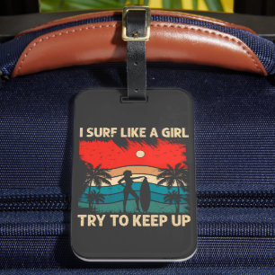 Trendig Surfing Vibes I Surfa som en flicka Bagagebricka