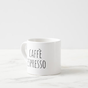 Trendig svart handskrift farmhouse italienska espressomugg