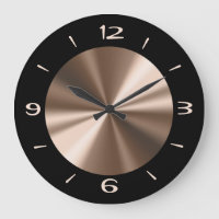 Trendig svart med Bronze Center Wall Clock