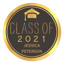 Trendig svart och guld, klass 2016-studentmössa