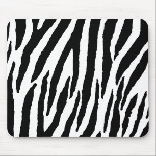 Trendig, svart och vit Zebra mönstrad Musmatta
