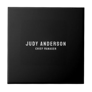 Trendig Svart Professionell Enkel Modern Elegant Kakelplatta