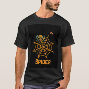 trendig svart spindelnät vacker T-shirt