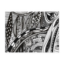 Trendig, svart, svart, vit cityscape mönster