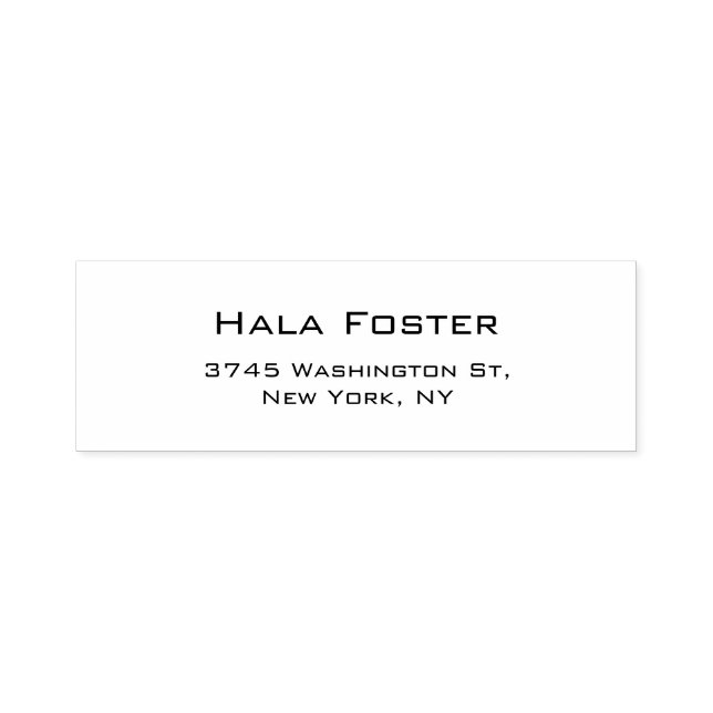 Trendig svart & vit elegant modern stil självfärgande stämpel (Design)