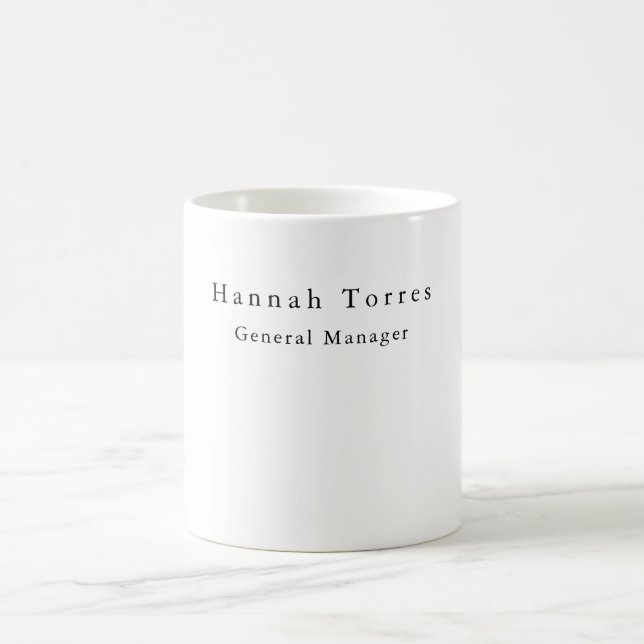 Trendig svart & vit enkel kreativ modern kaffemugg (Center)