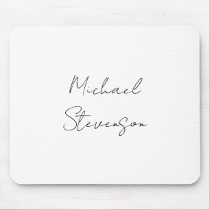 Trendig Svartvit handskriven minimalist Musmatta