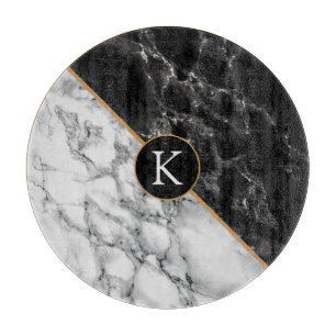 Trendig Svartvit Marble Stone - Anpassade -