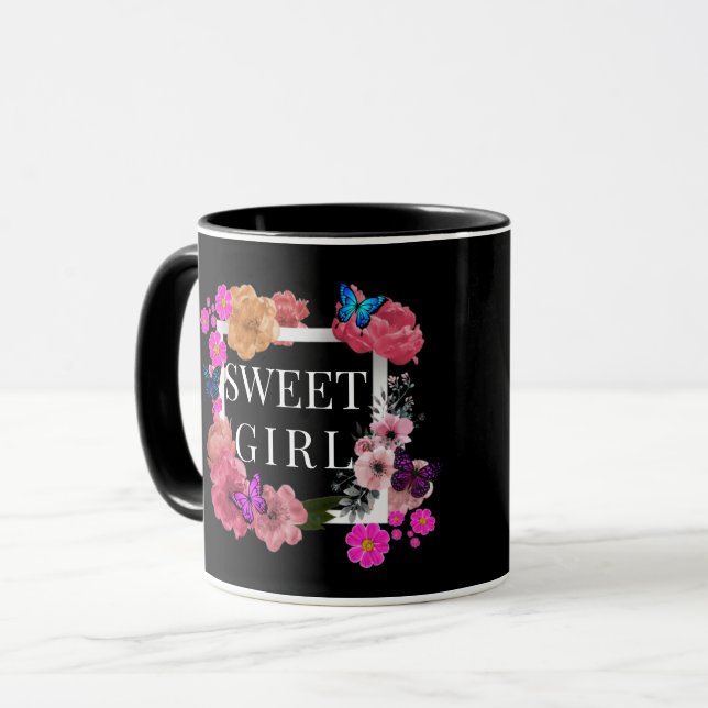 Trendig Sweet Girl Coffee Mugg (Framsida vänster)