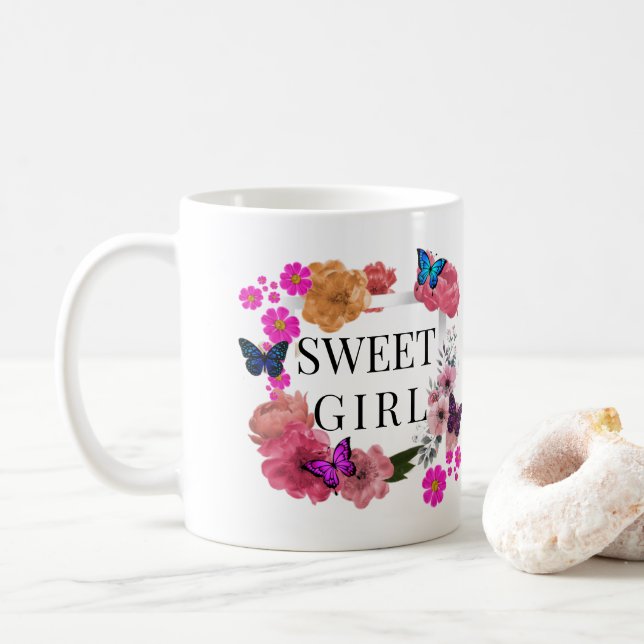 Trendig Sweet Girl Kaffemugg (Med munk)