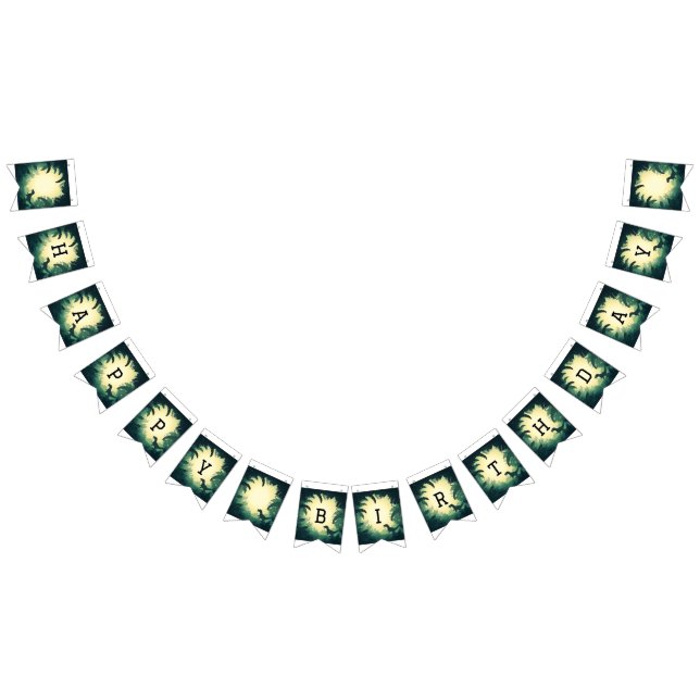 Trendig T-Rex Dinosaur Silhouette Bunting Banner Vimplar (Alla)