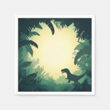 Trendig T-Rex Dinosaur Silhouette Pappersservett