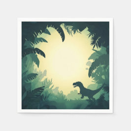 Trendig T-Rex Dinosaur Silhouette Pappersservett