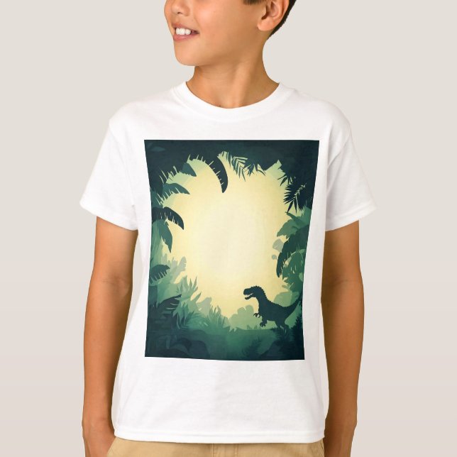 Trendig T-Rex Dinosaur T-Shirt (Framsida)
